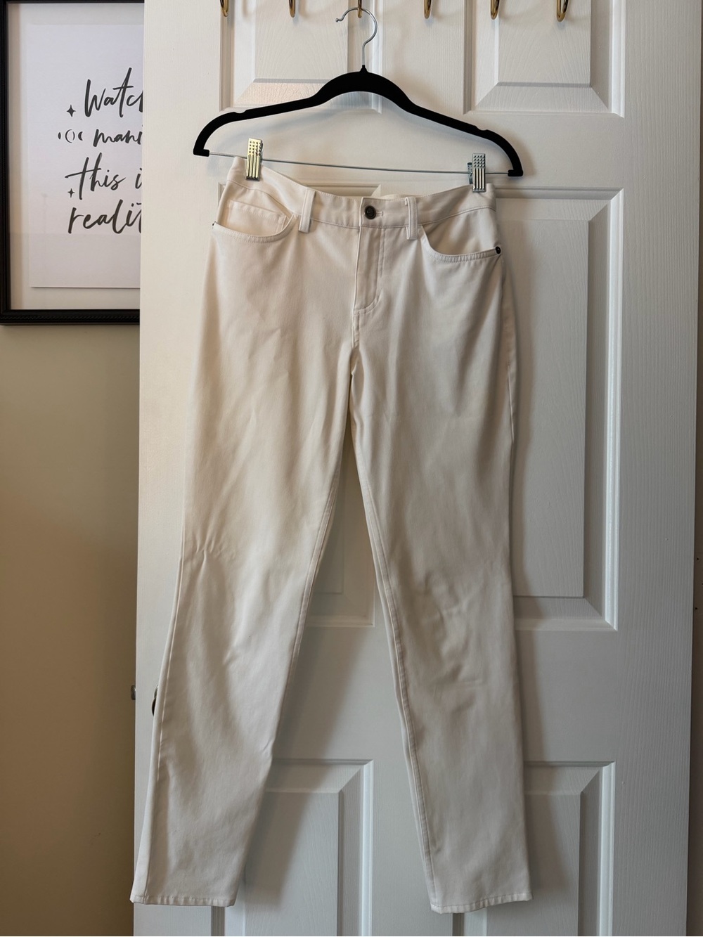Nike Women's White Straight-Leg Jeans